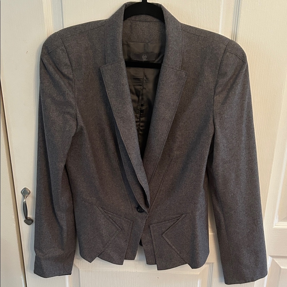 McQ Alexander McQueen Gray Women's Tailored Wool Blazer